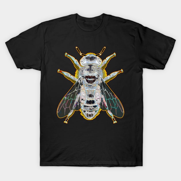 Crazy Seethrough Bee Body T-Shirt by crunchysqueak